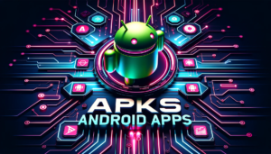 Modern And Sleek Poster Featuring The Text 'APK Bonus Android Apps'. The Design Incorporates Futuristic And Digital Elements, Embodying The Cutting 